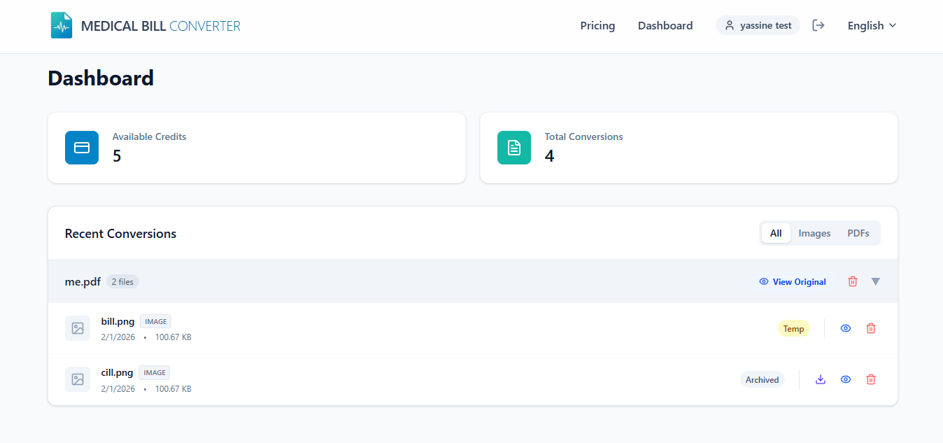 Securely Convert Medical Bills to Excel gallery image