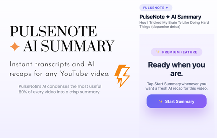 PulseNote – AI Video Summary logo - Product Hunt launch