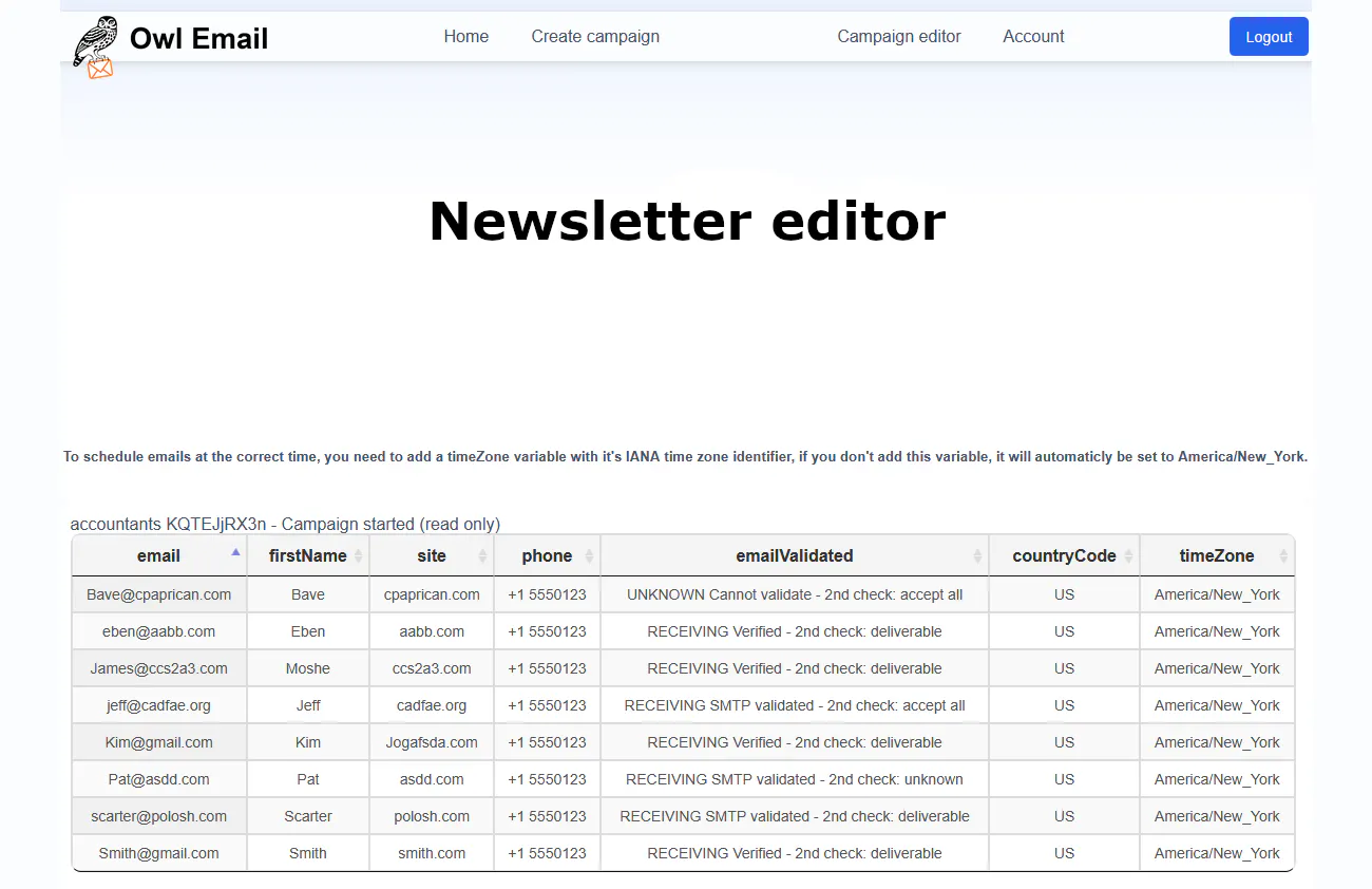 Owl Email gallery image