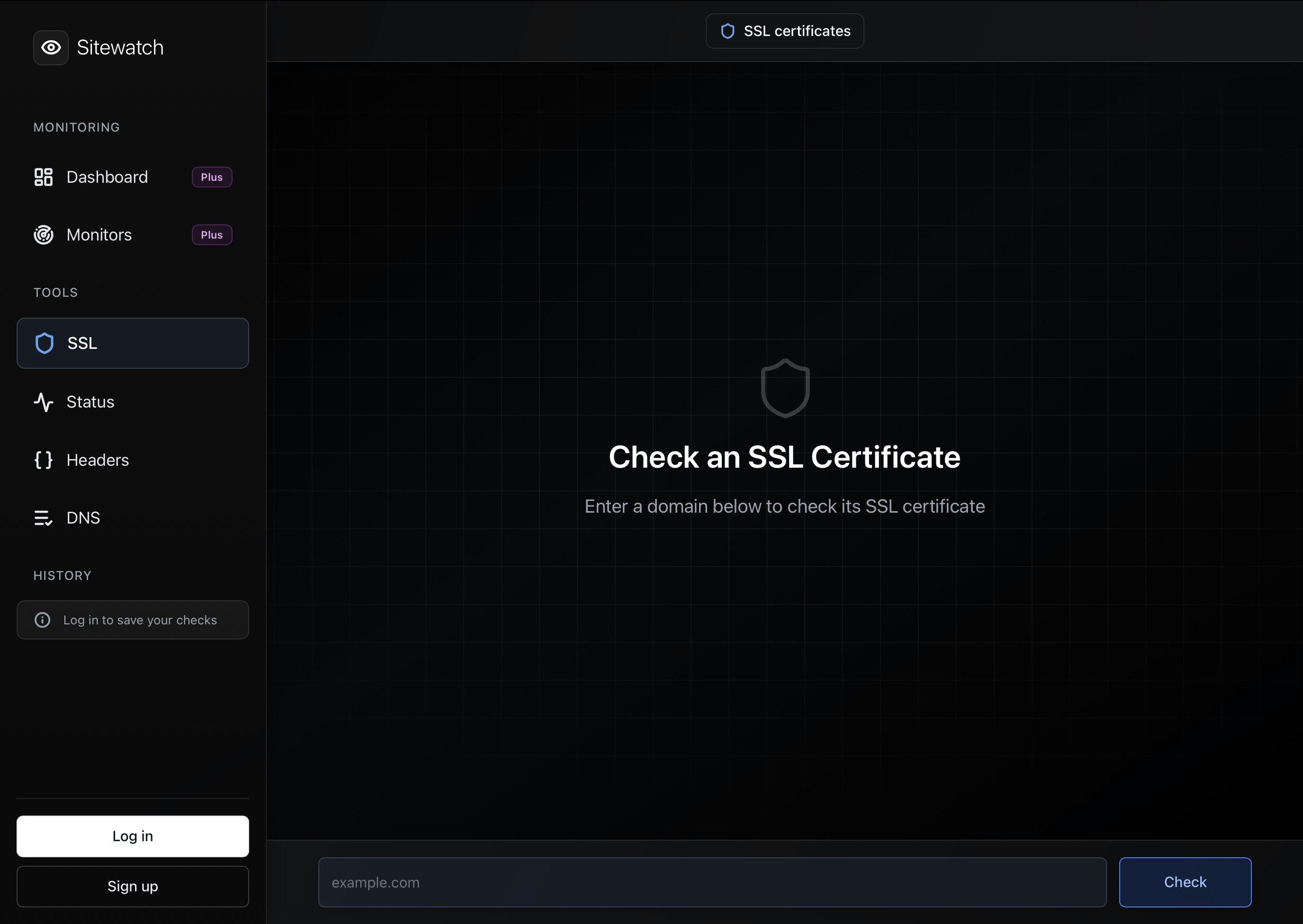 Sitewatch - Screenshot 2 showing product features and functionality