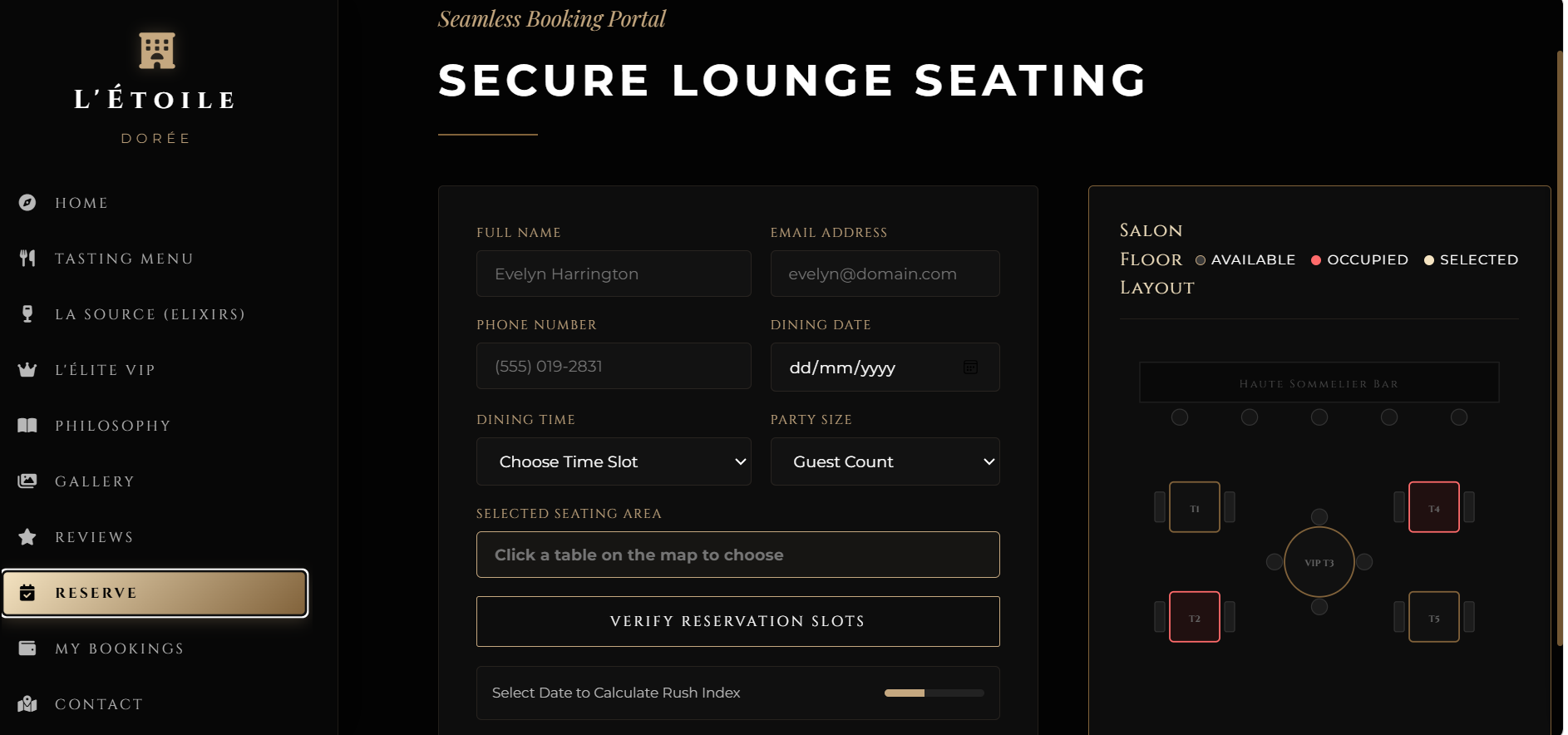  Premium Restaurant website template gallery image