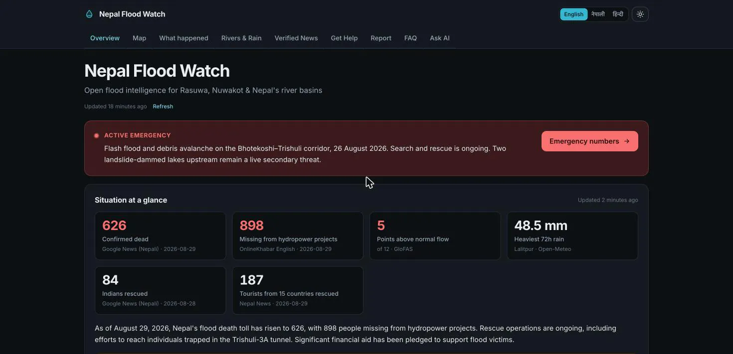 Nepal Flood Watch 截图 2