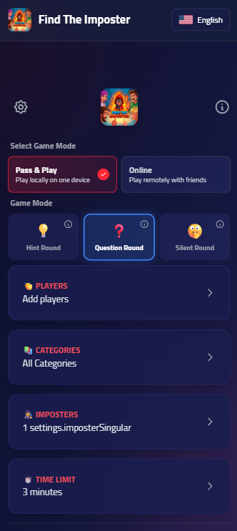 Free party game | Find the imposter gallery image