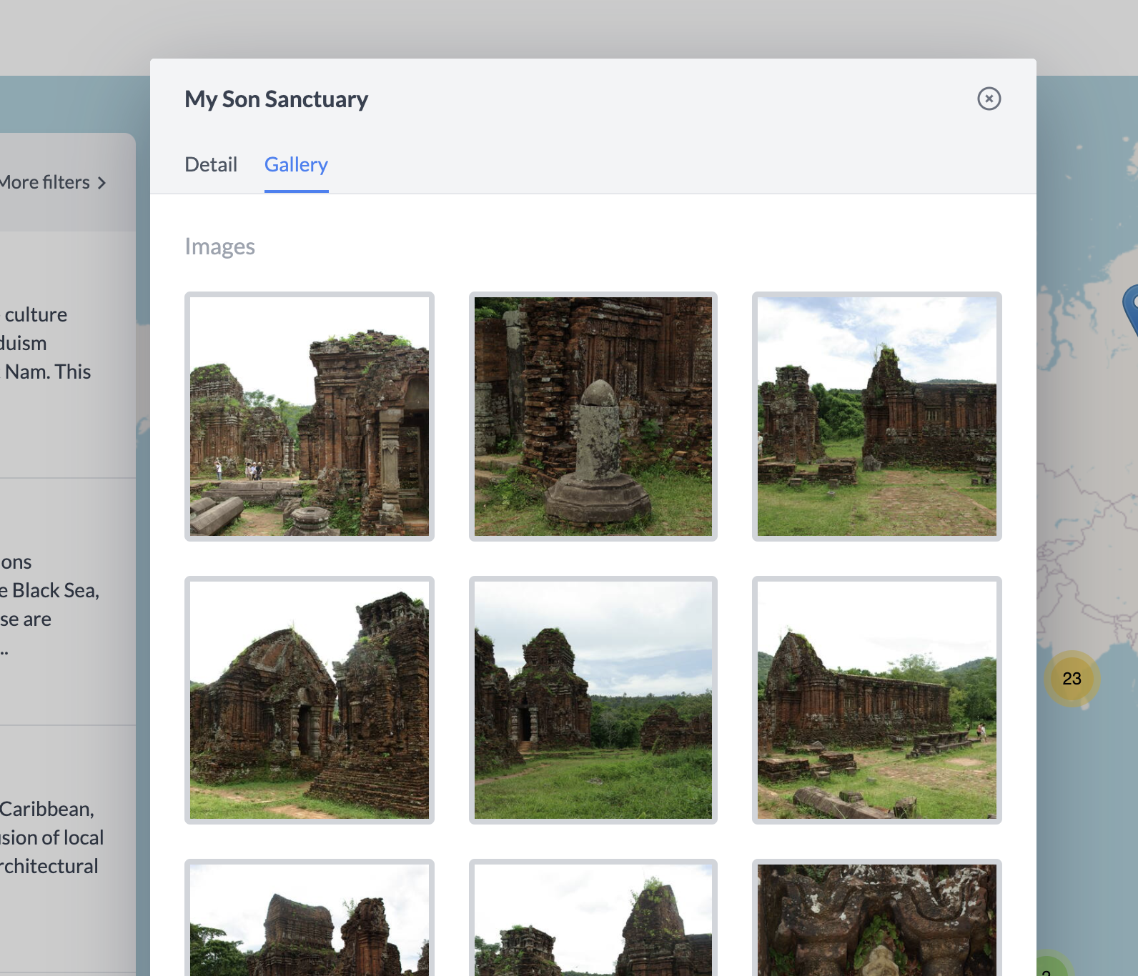 UNESCO World Heritage Site Map gallery image