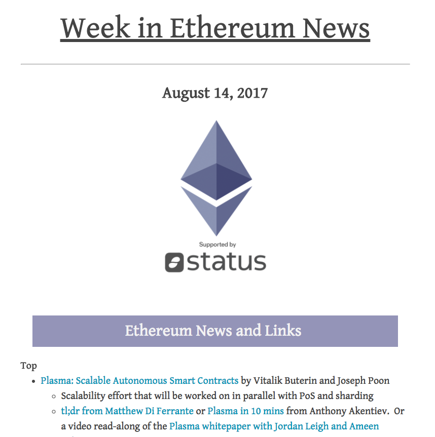 Week in Ethereum News
