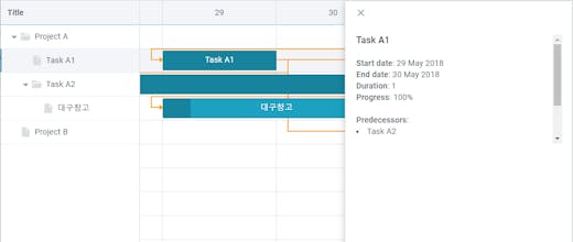 Webix JavaScript Gantt Chart gallery image