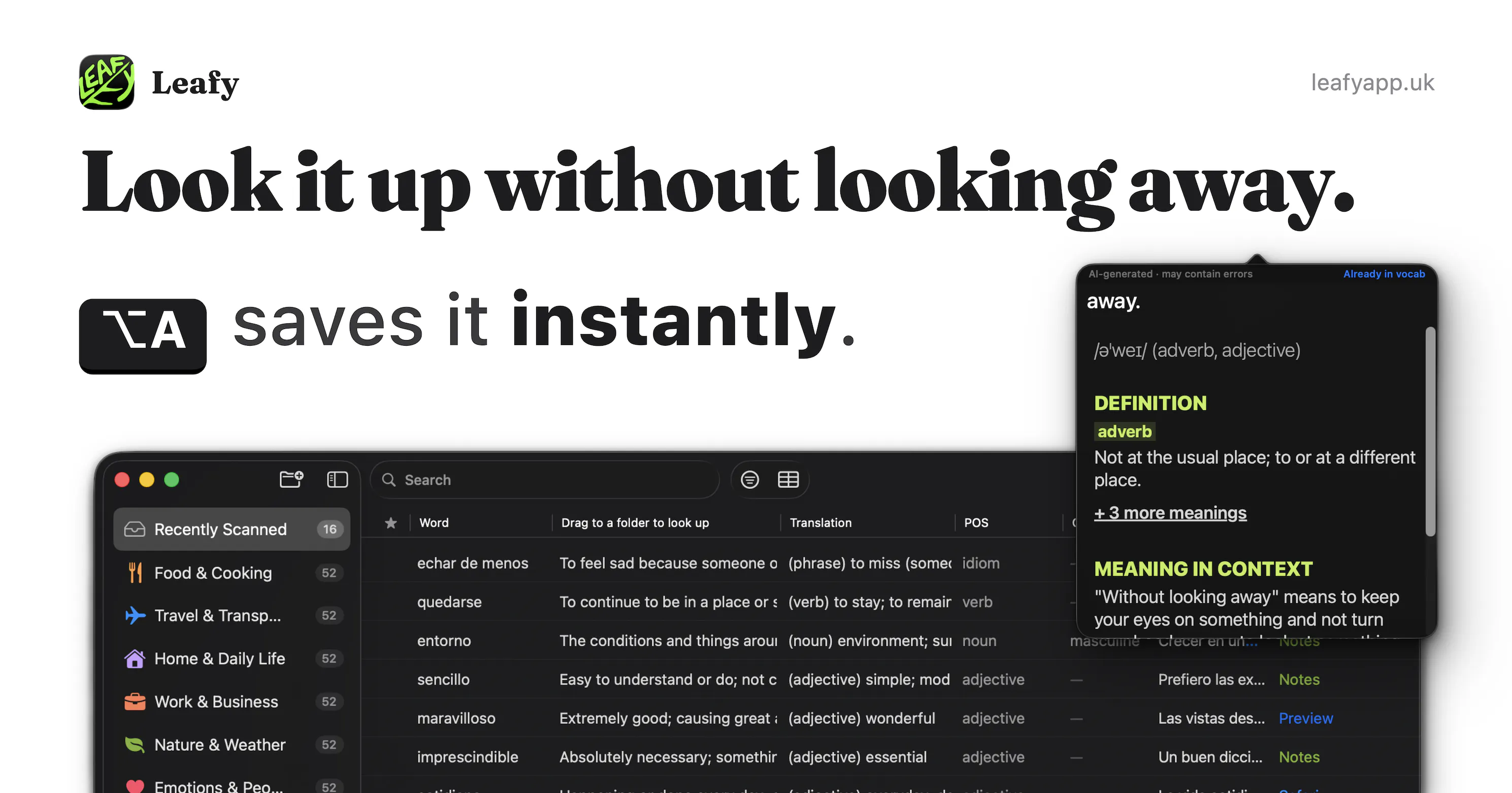 LeafyApp — Vocabulary Builder for Mac gallery image