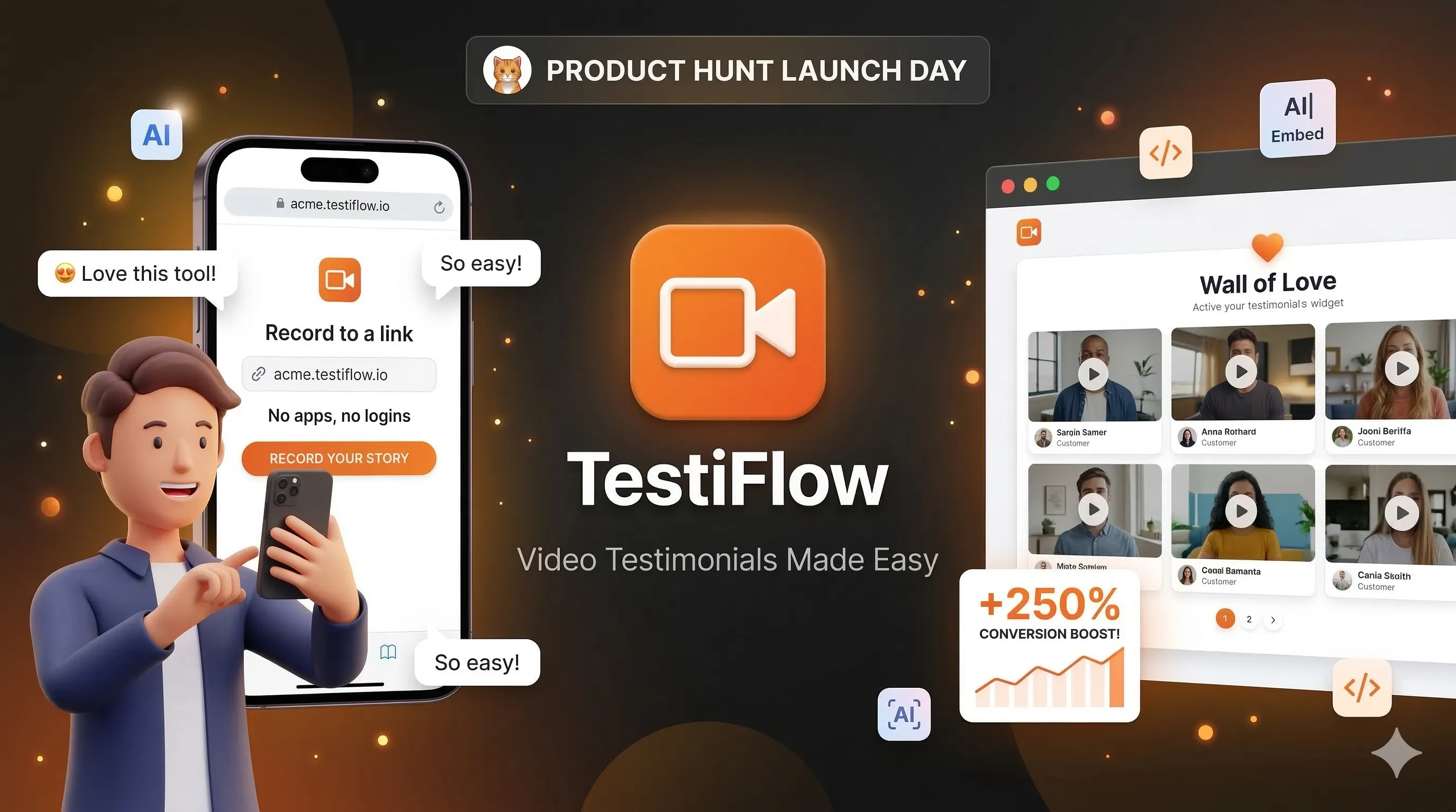 TestiFlow 1.0 제품 배너