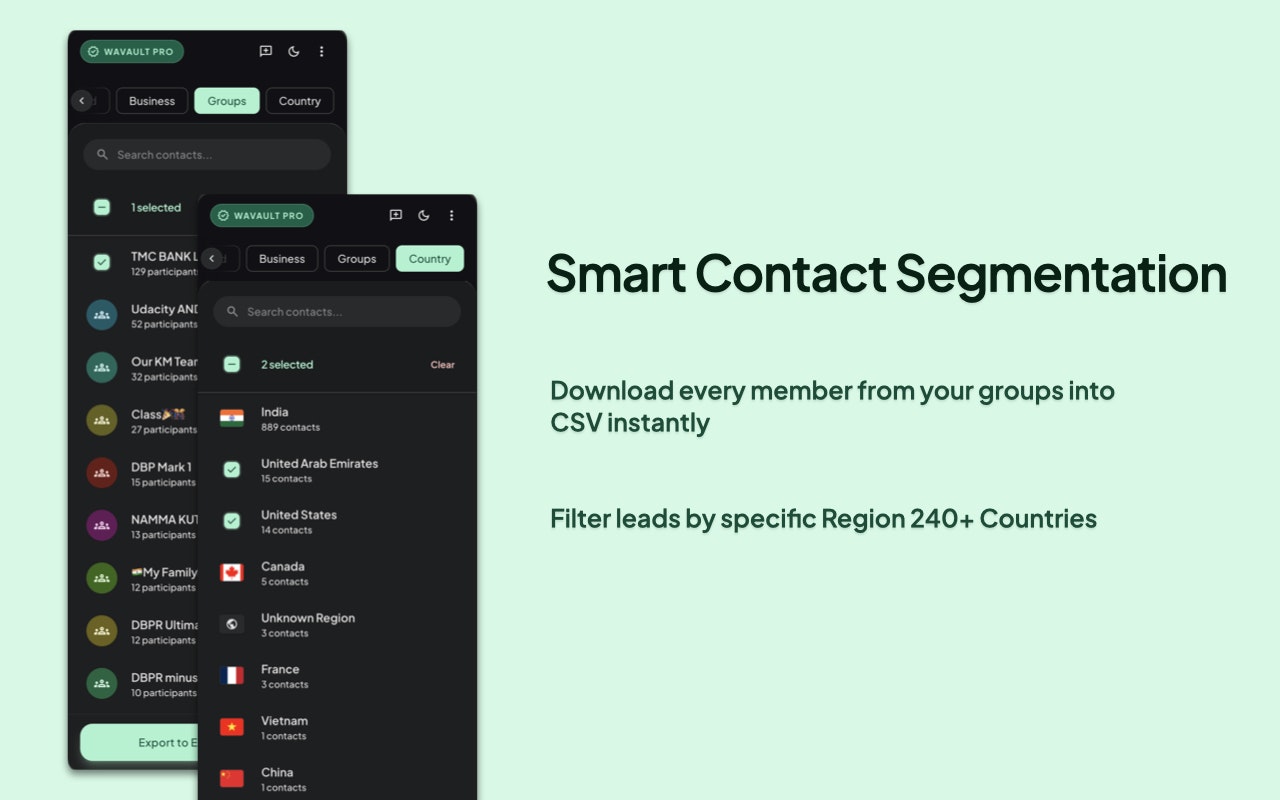 WaVault: Private WhatsApp CRM Export gallery image