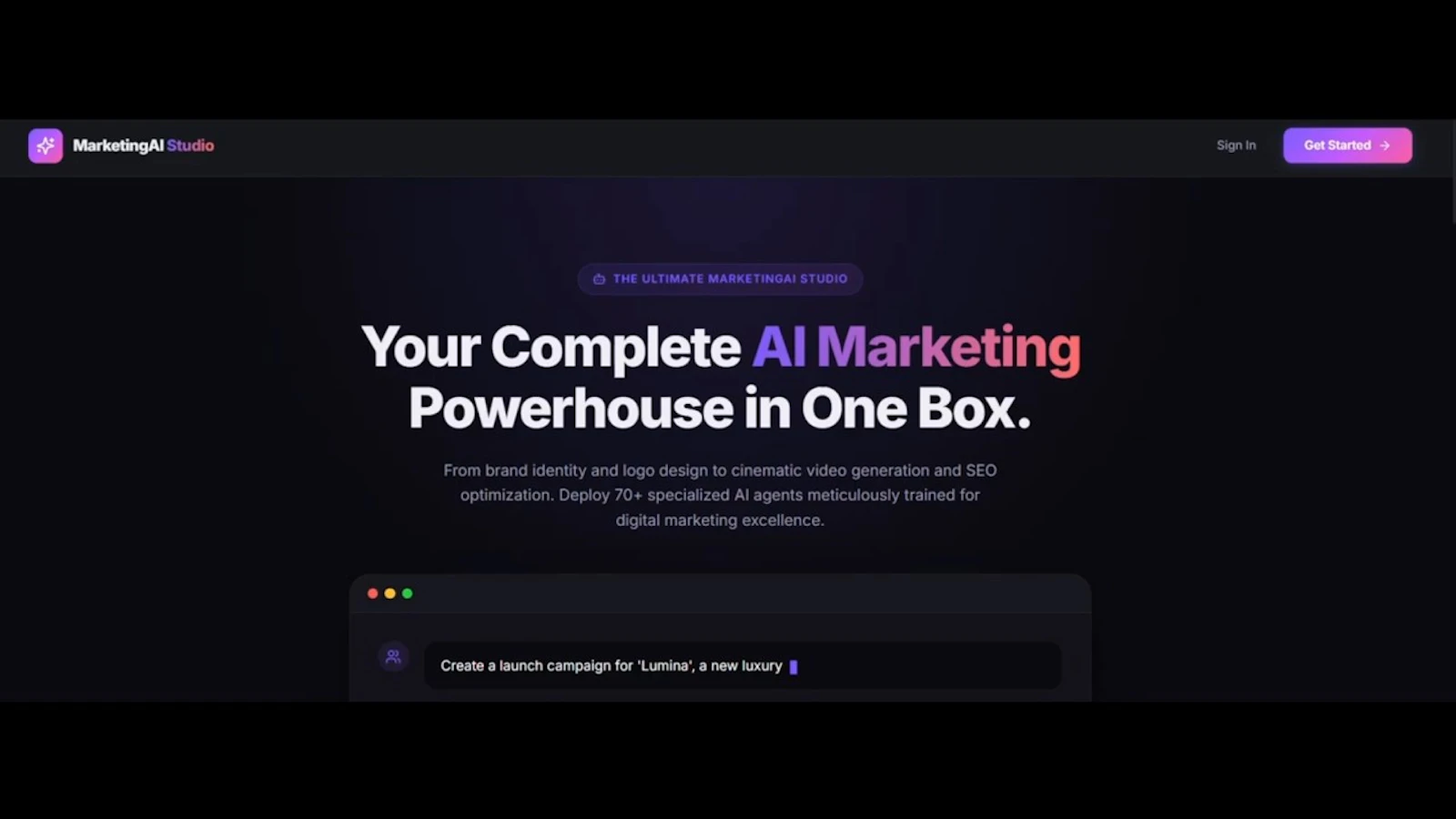 MarketingAI Studio screenshot 1 (video preview)
