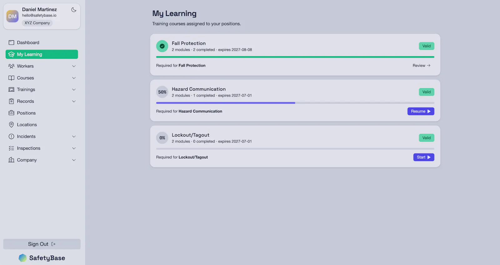 SafetyBase screenshot 2