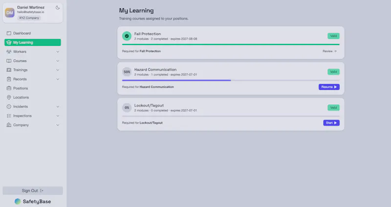 SafetyBase screenshot 2