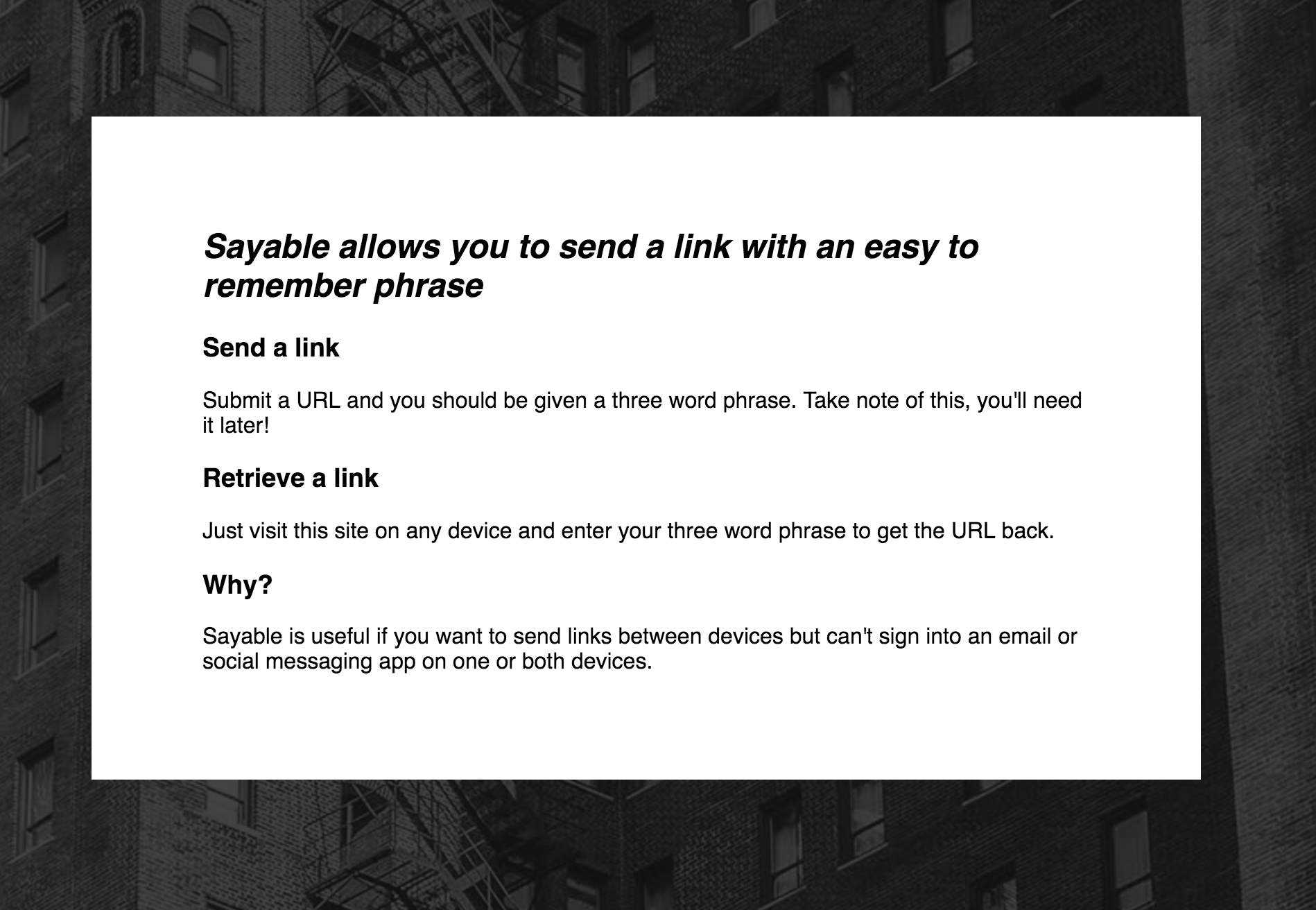 Sayable gallery image