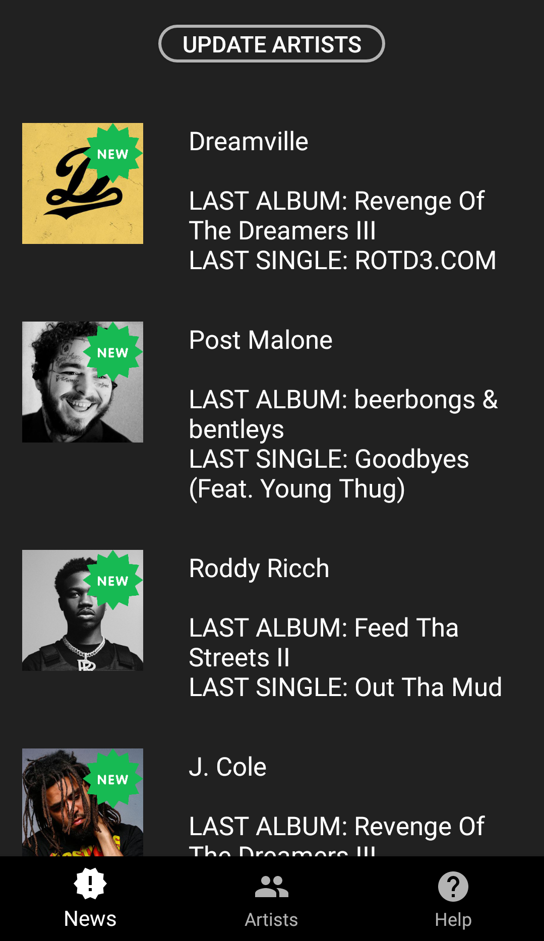 Notify for Spotify - Know when an artist you follow releases new music