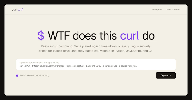 curlwtf screenshot 2