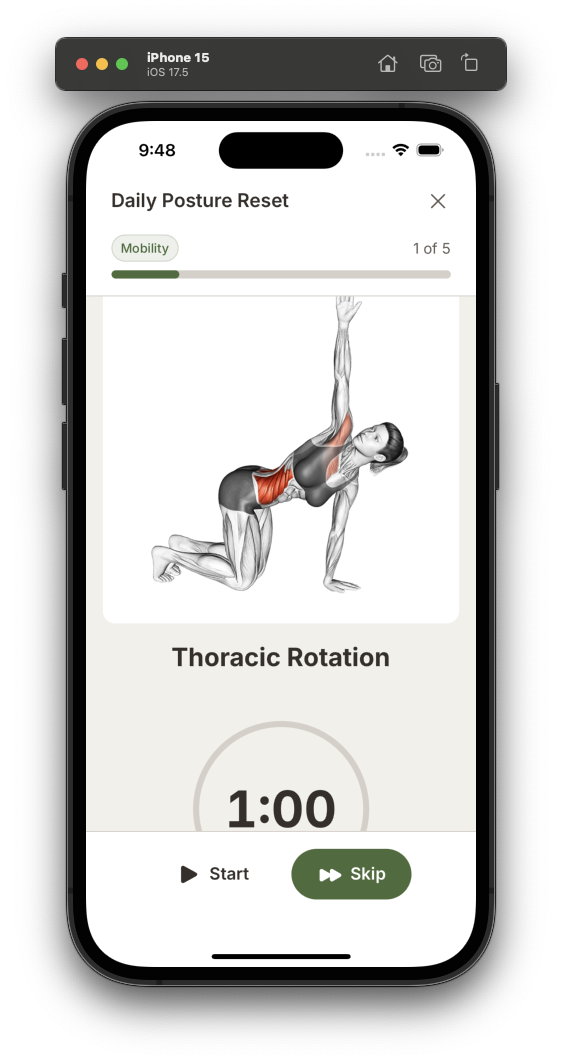 Olly: Posture Exercises & Stretches  gallery image