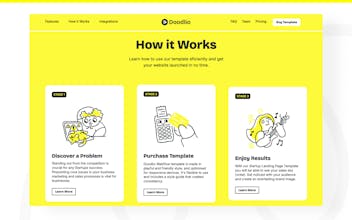 Doodlio - Startup Landing Page Template gallery image