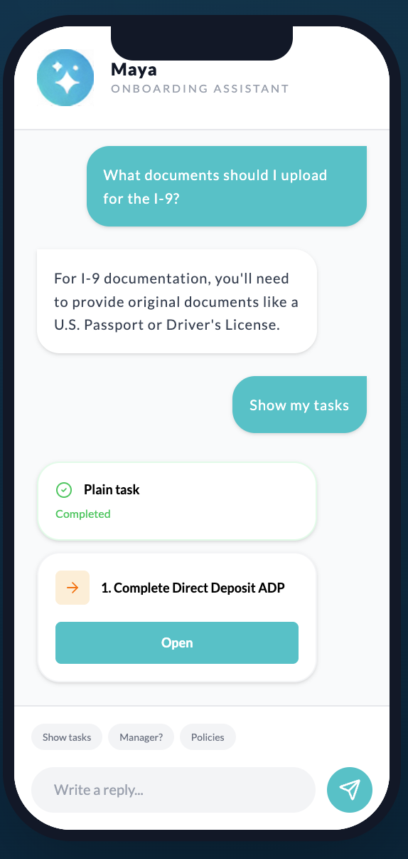 Maya AI Onboarding Agent by HR Cloud gallery image
