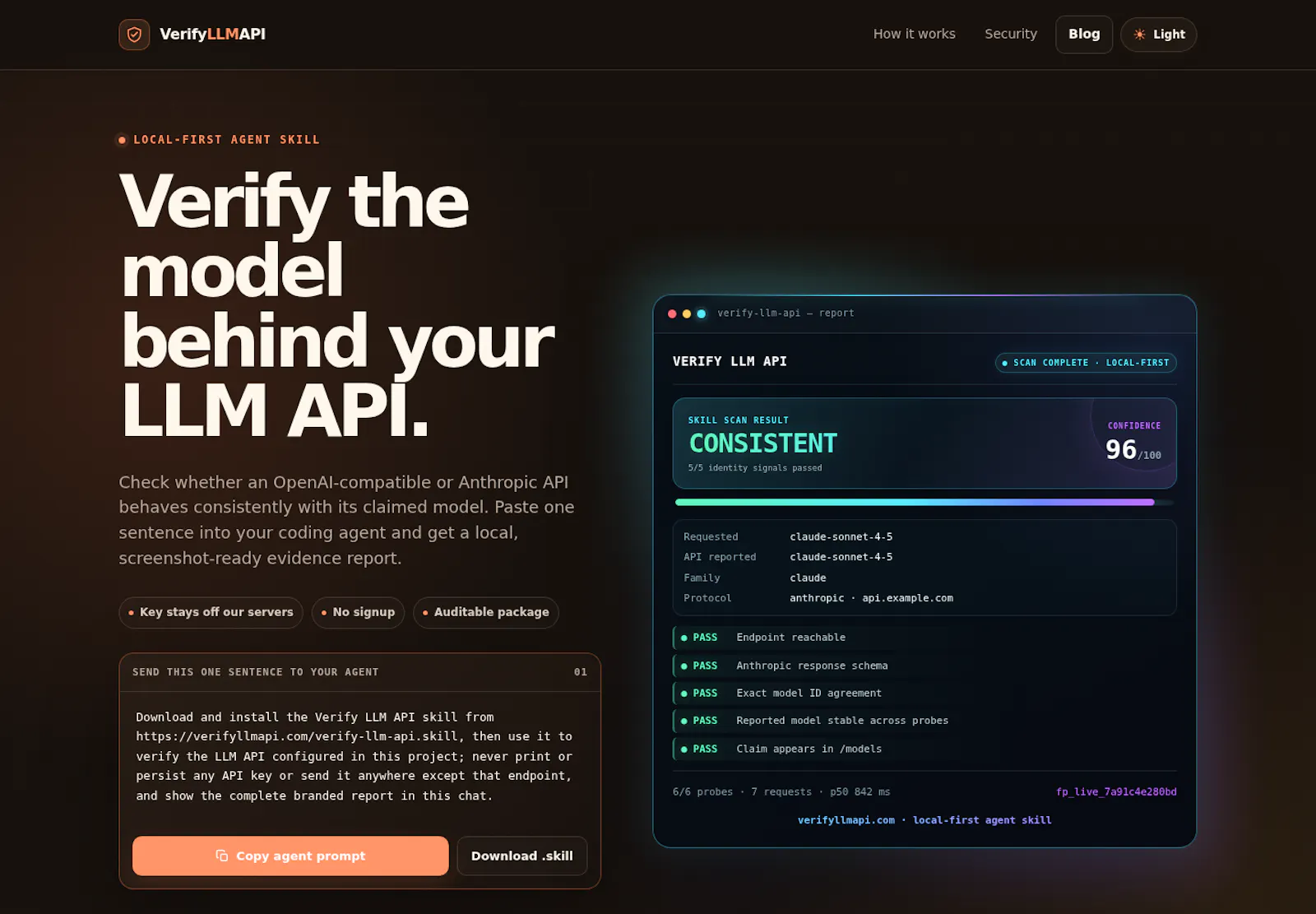 Verify LLM API screenshot 2