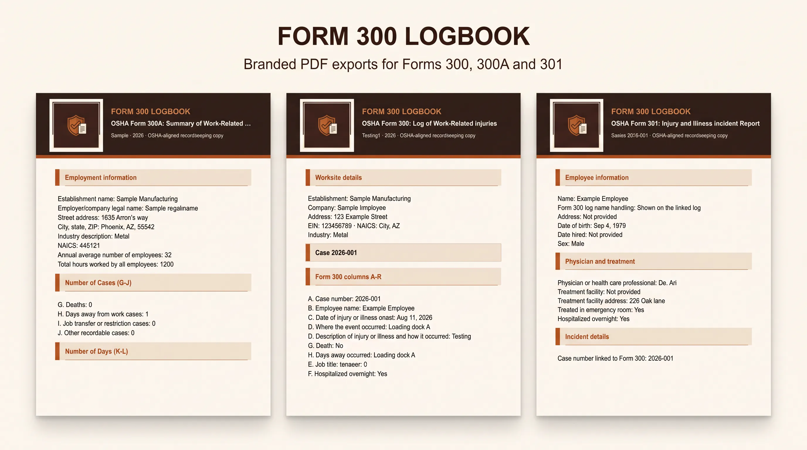 FORM 300 LOGBOOK gallery image