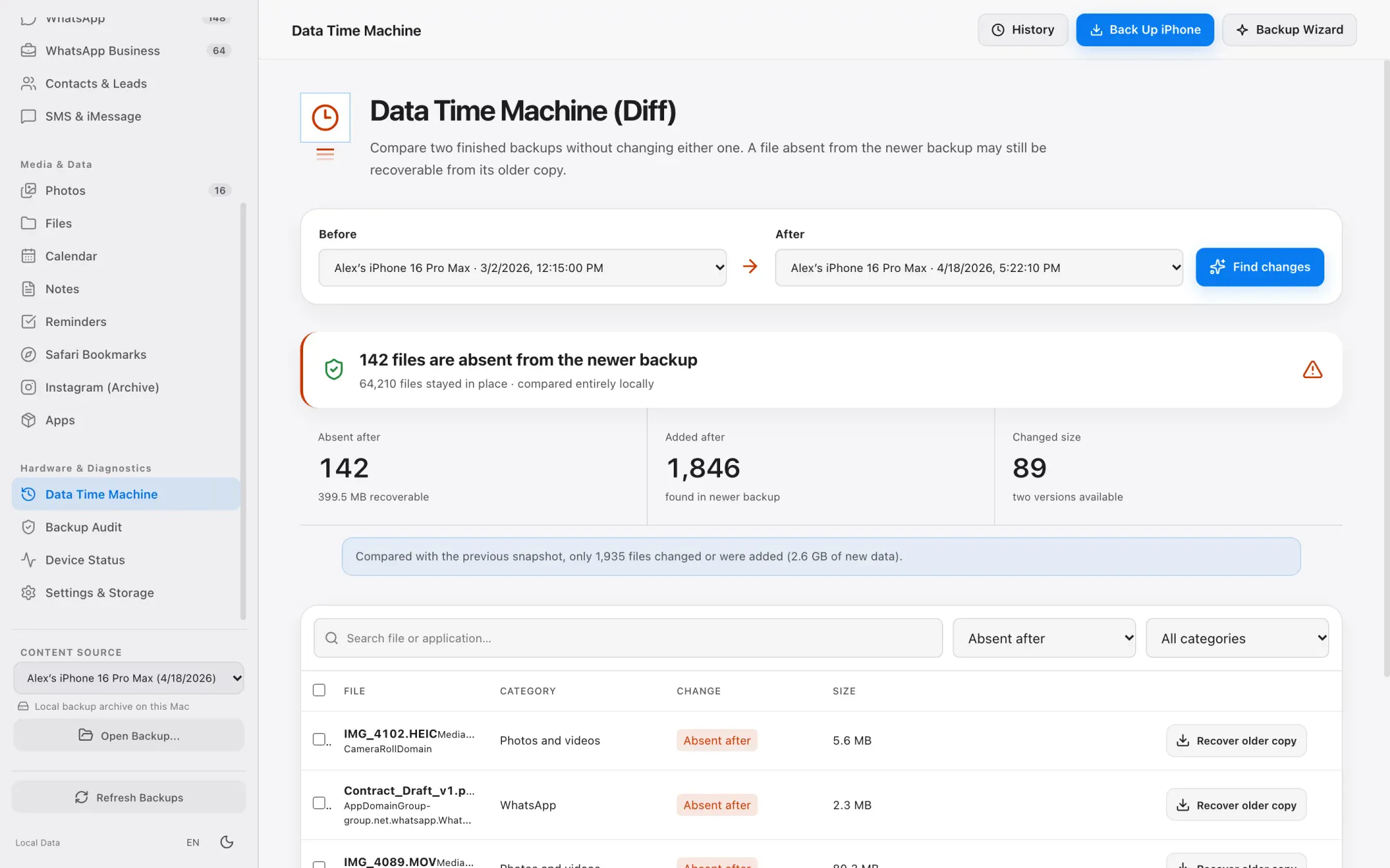 iPhone Data Manager gallery image