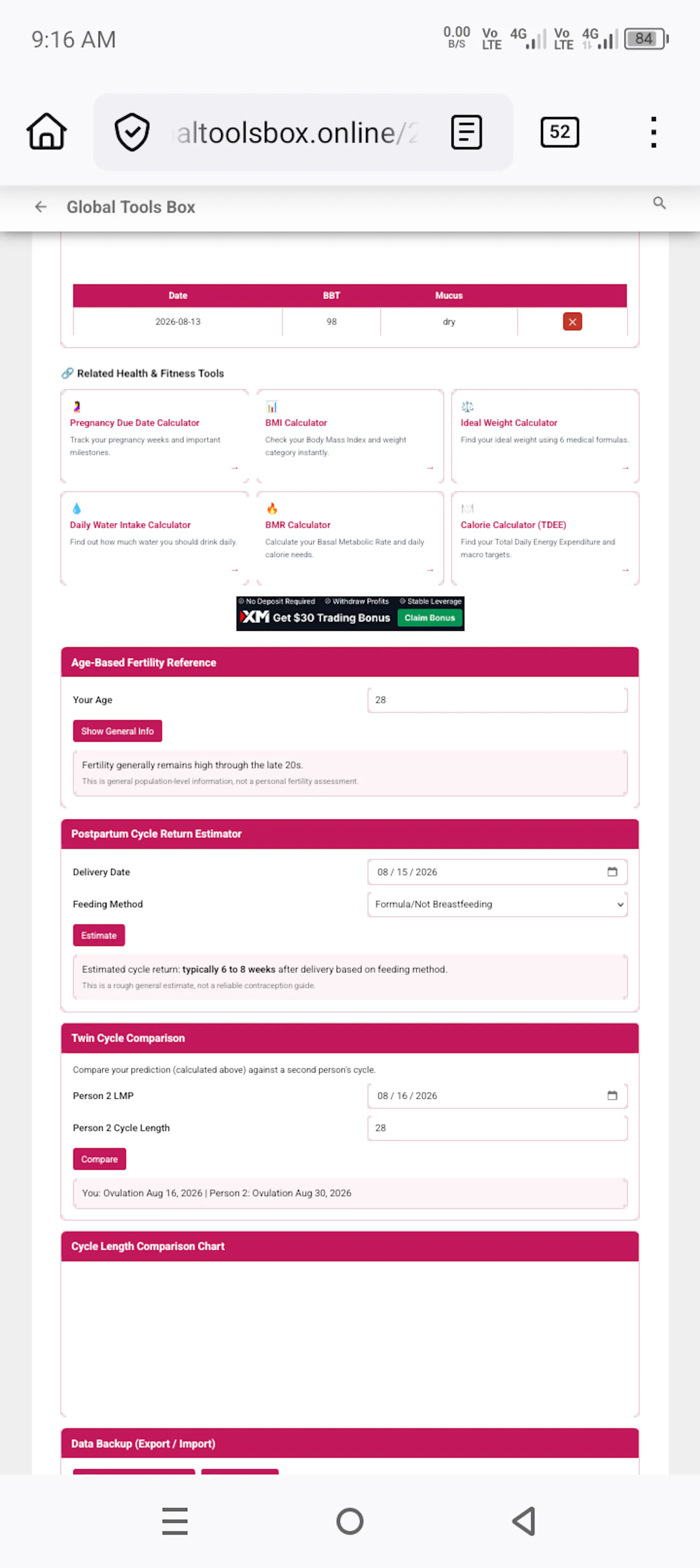 Ovulation Calculator  screenshot 3