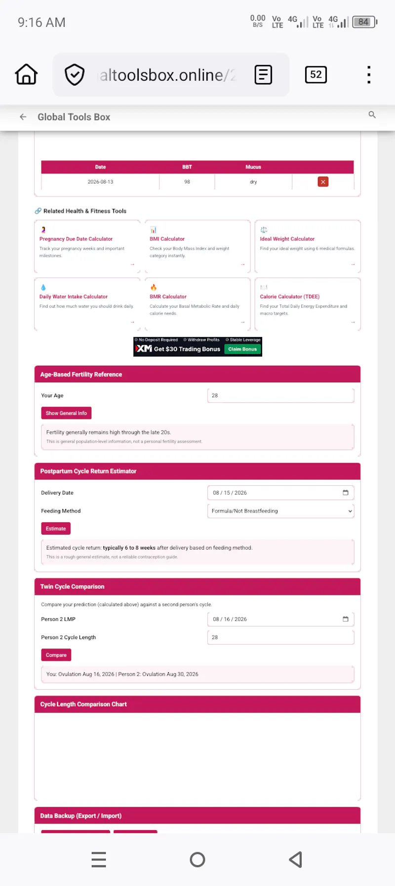 Ovulation Calculator  screenshot 3