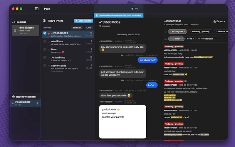 Peak: Message Safety screenshot 1