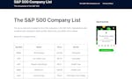 S&P 500 Company List image
