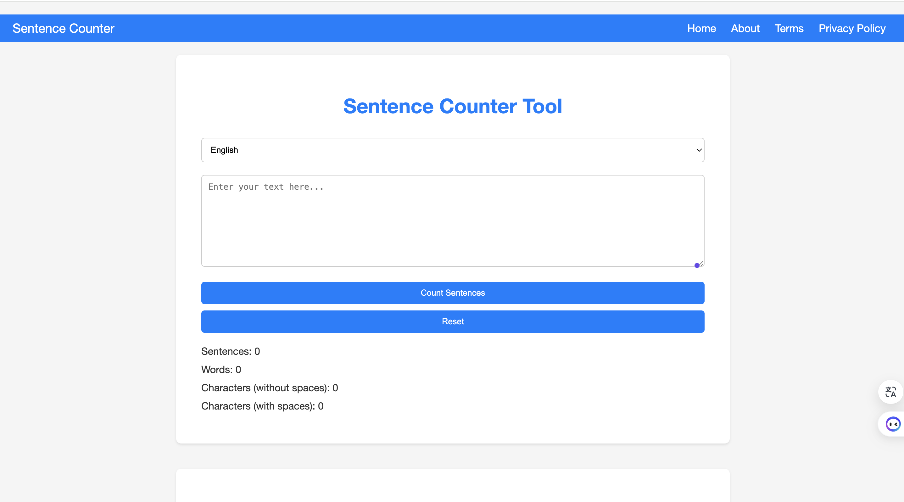 sentence counter gallery image