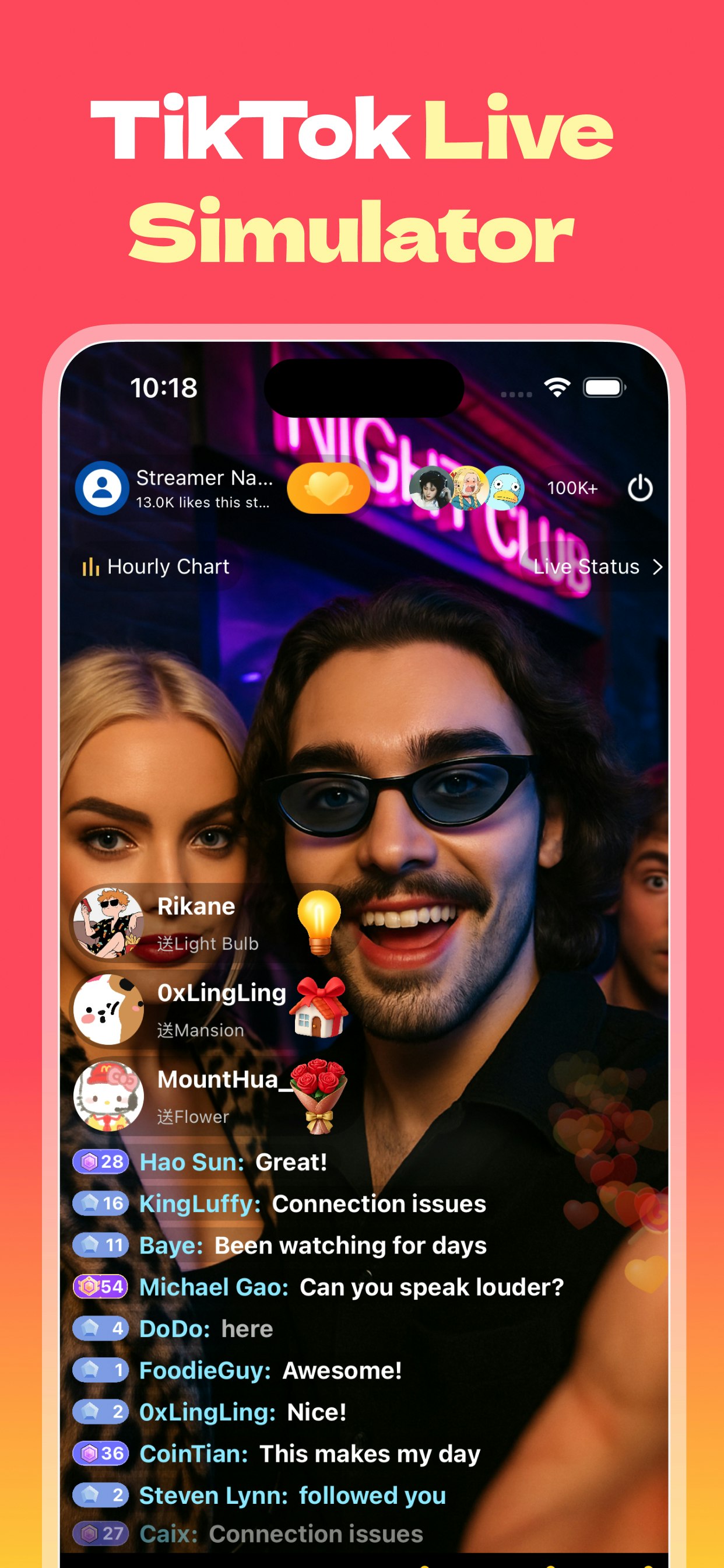 Media Pocketfans - Viral Tiktok Live Simulator - Simulasi Tiktok Live dengan peminat 100k menonton. 3