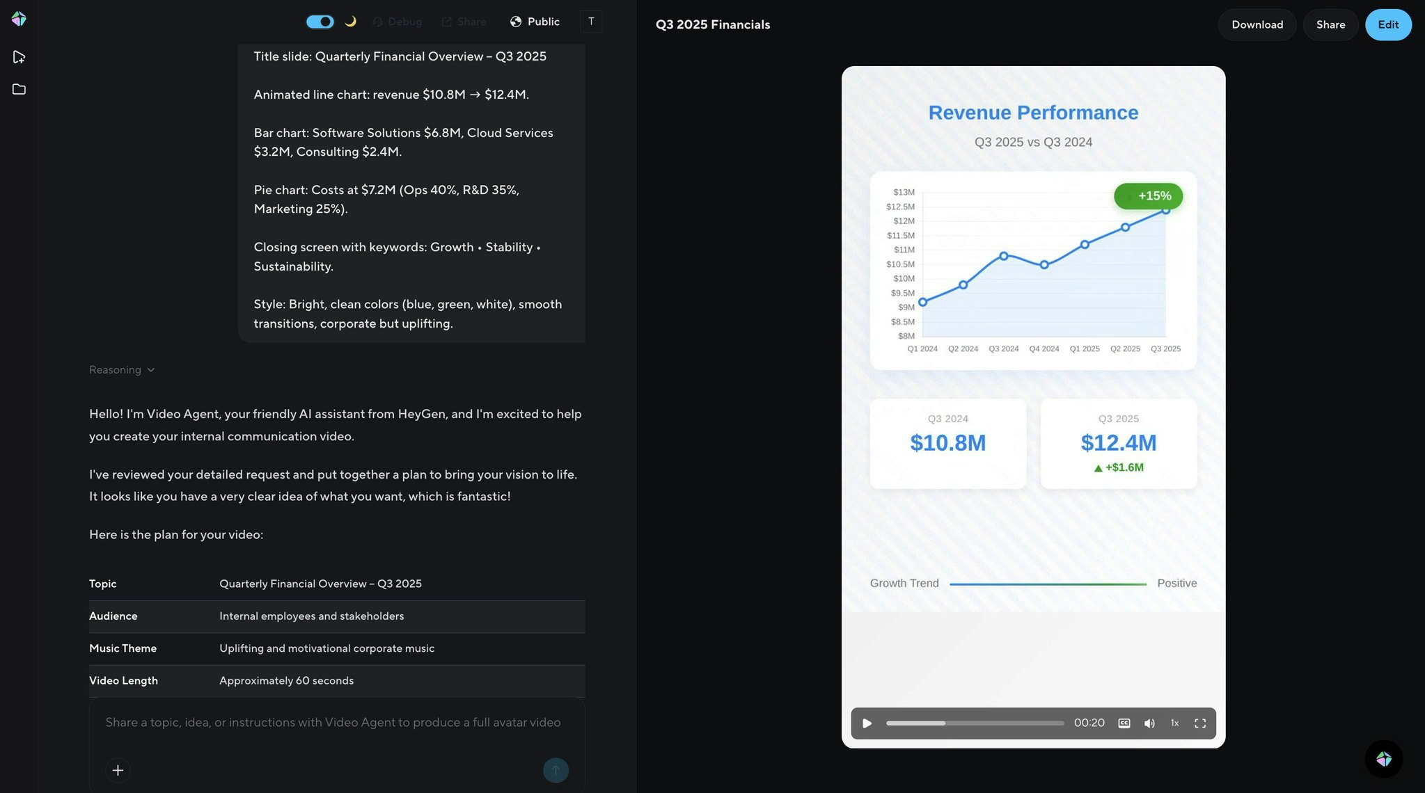 HeyGen Video Agent gallery image