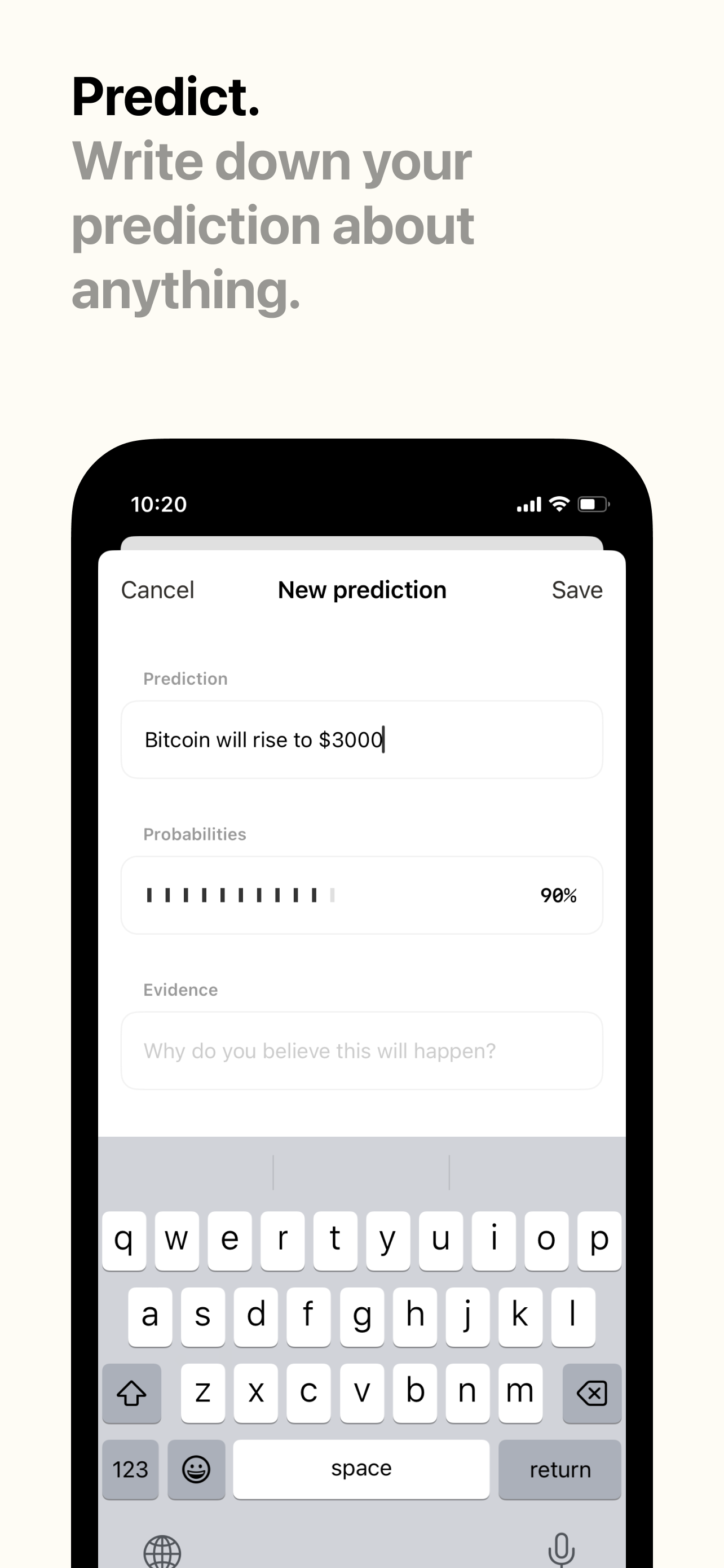 Média Prévoir - Gardez une trace de chaque prédiction que vous faites 2