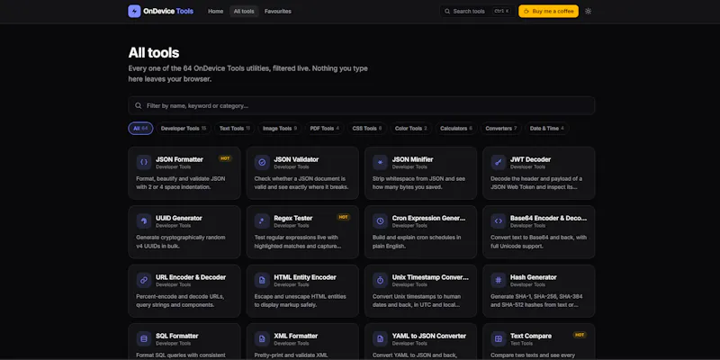 ondevice-tools.org screenshot 2