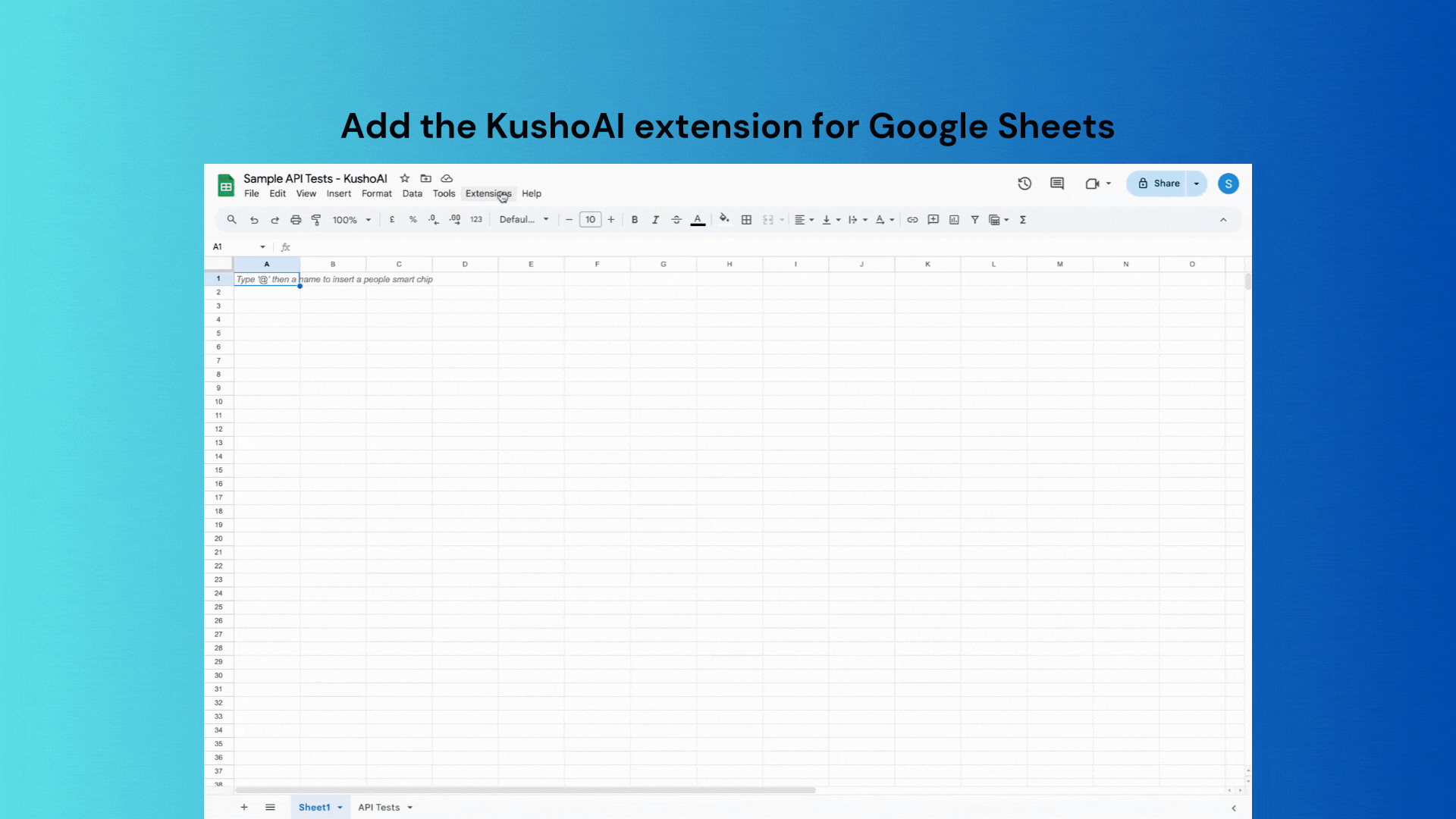 startuptile KushoAI-AI-written API tests inside Google Sheets