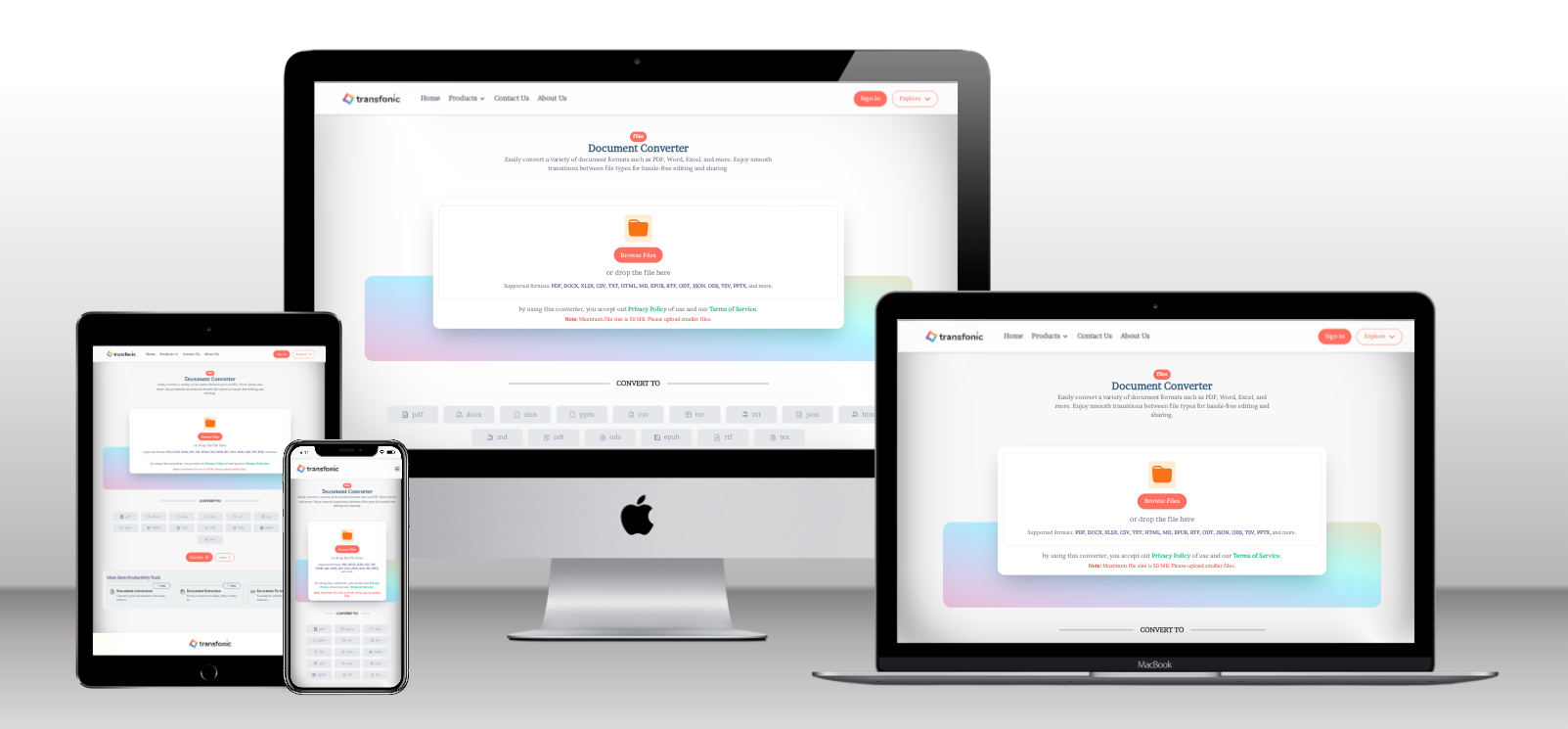 Transfónico - Su plataforma de conversión de archivos media 4