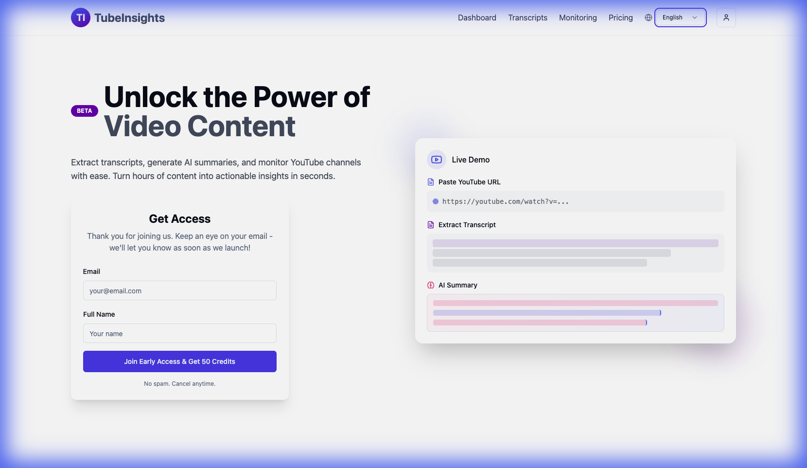 Tube Insights gallery image