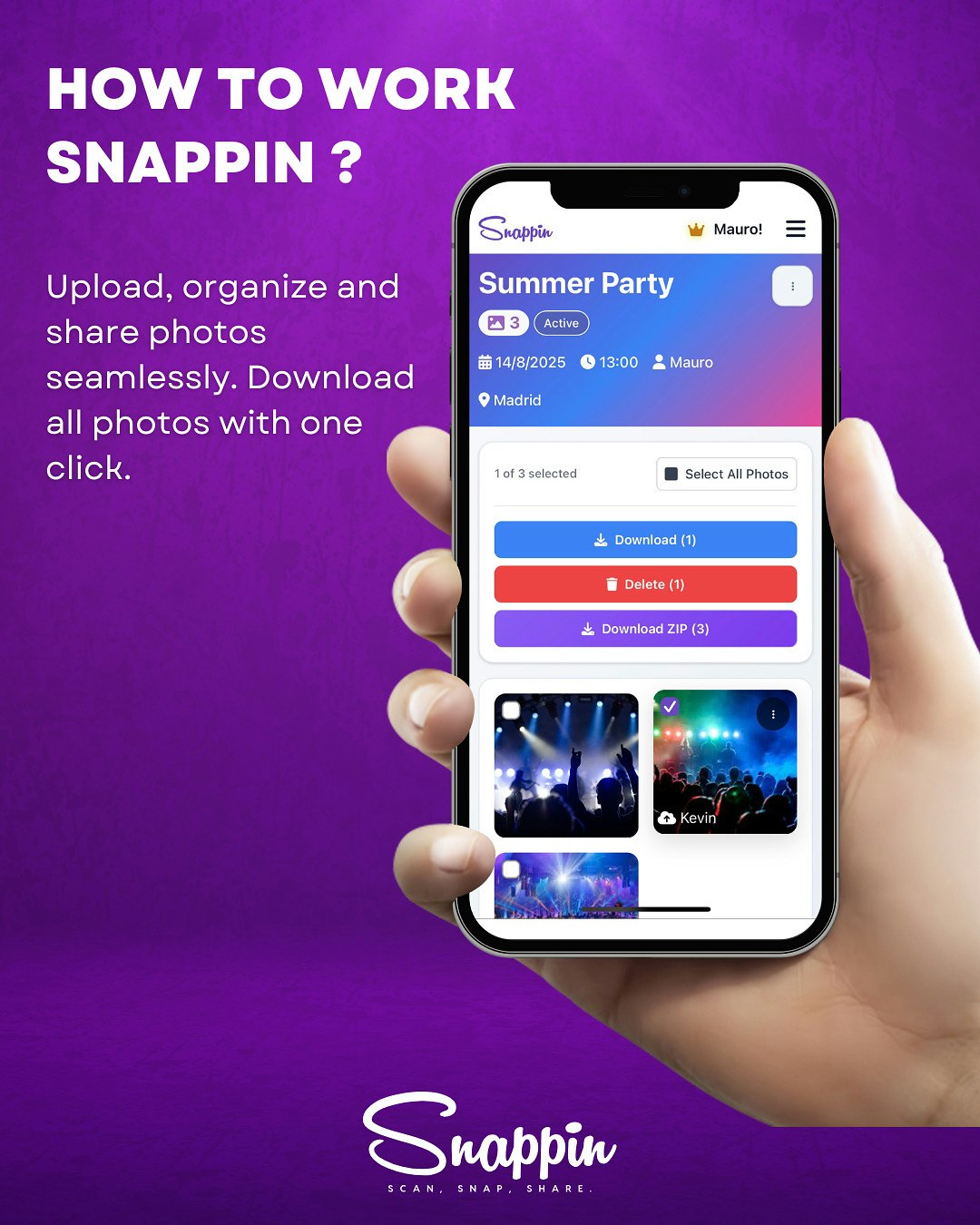 Media Snappin - Tạo sự kiện và tập trung ảnh khách với ứng dụng Snappin 3