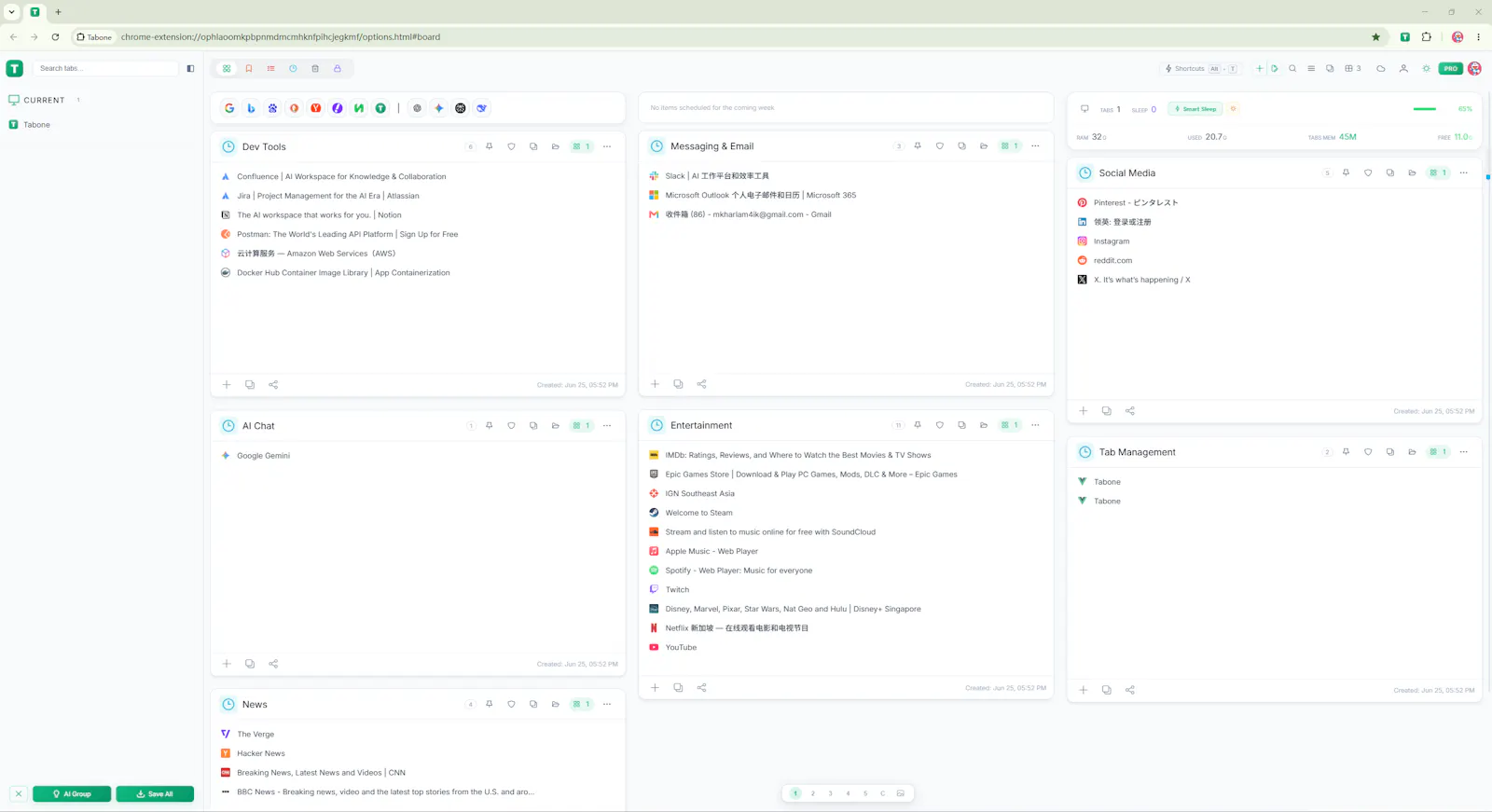 Tabone screenshot 1