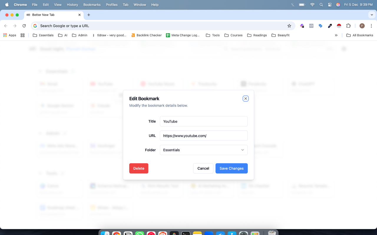 Better New Tab - Screenshot 3 showing product features and functionality