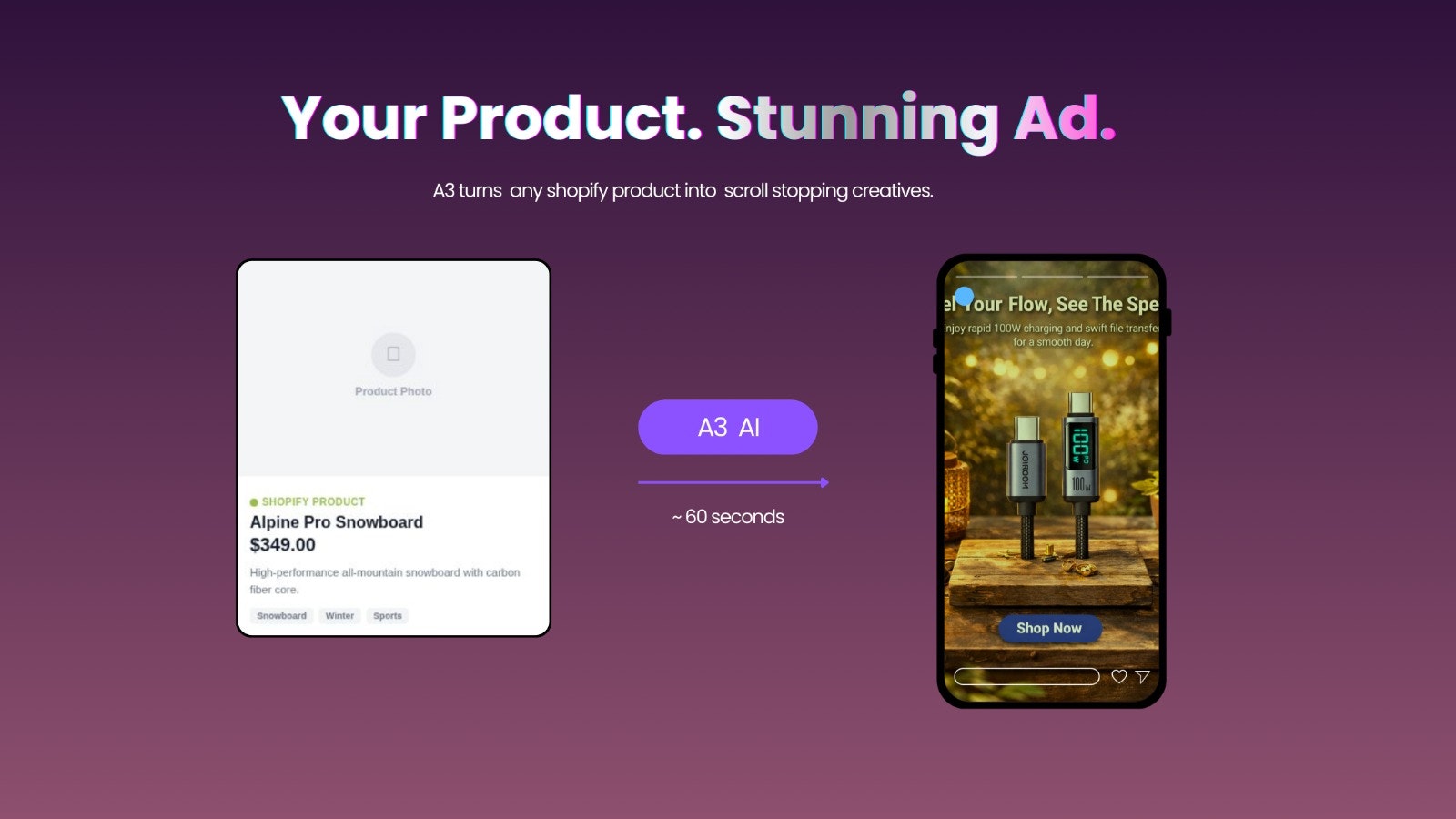  A3: AI Instagram Facebook Ads Shopify gallery image