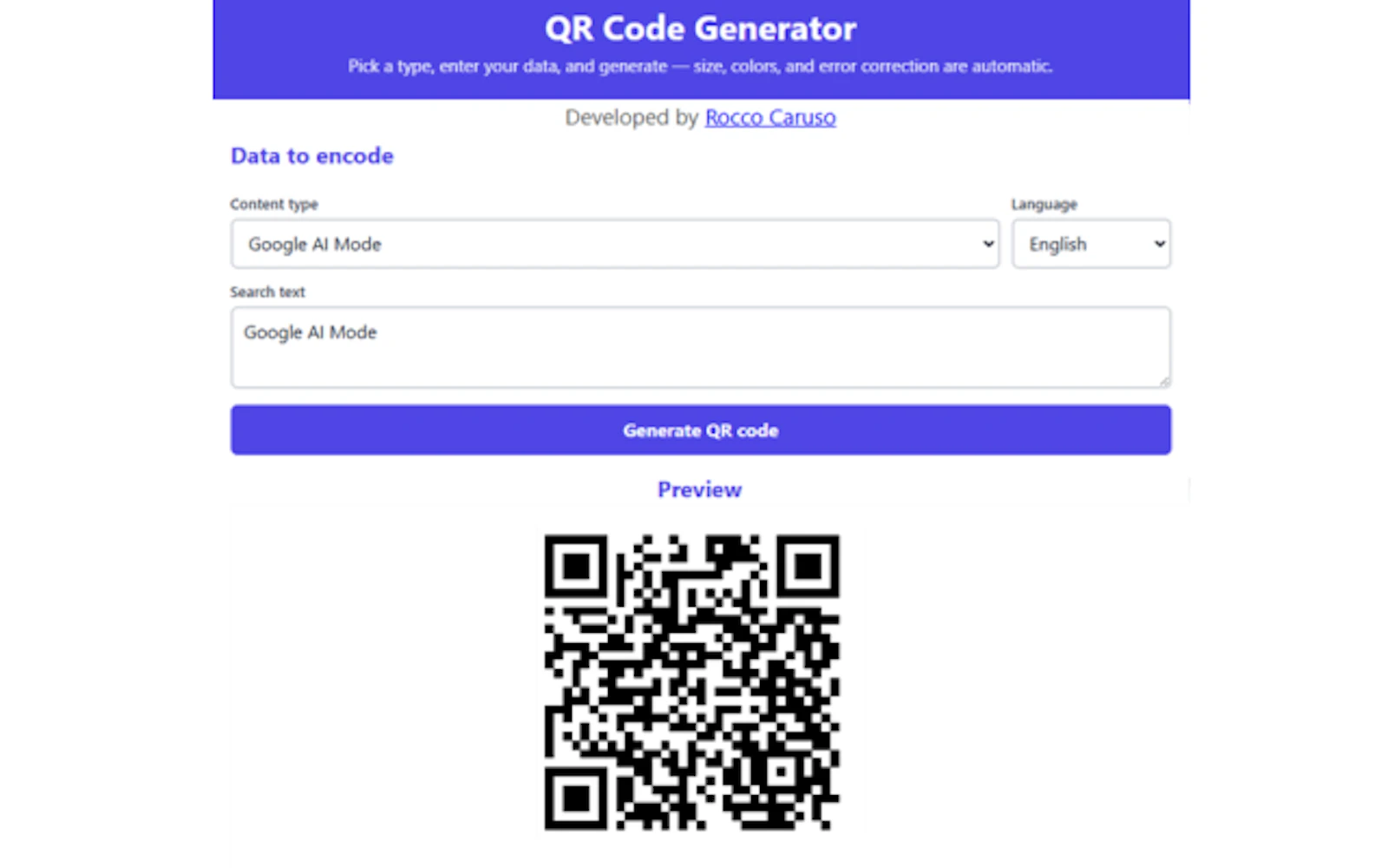 QR Code Generator screenshot 2