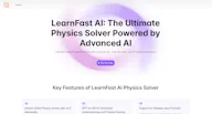 LearnFast AI: Free AI Physics Solver