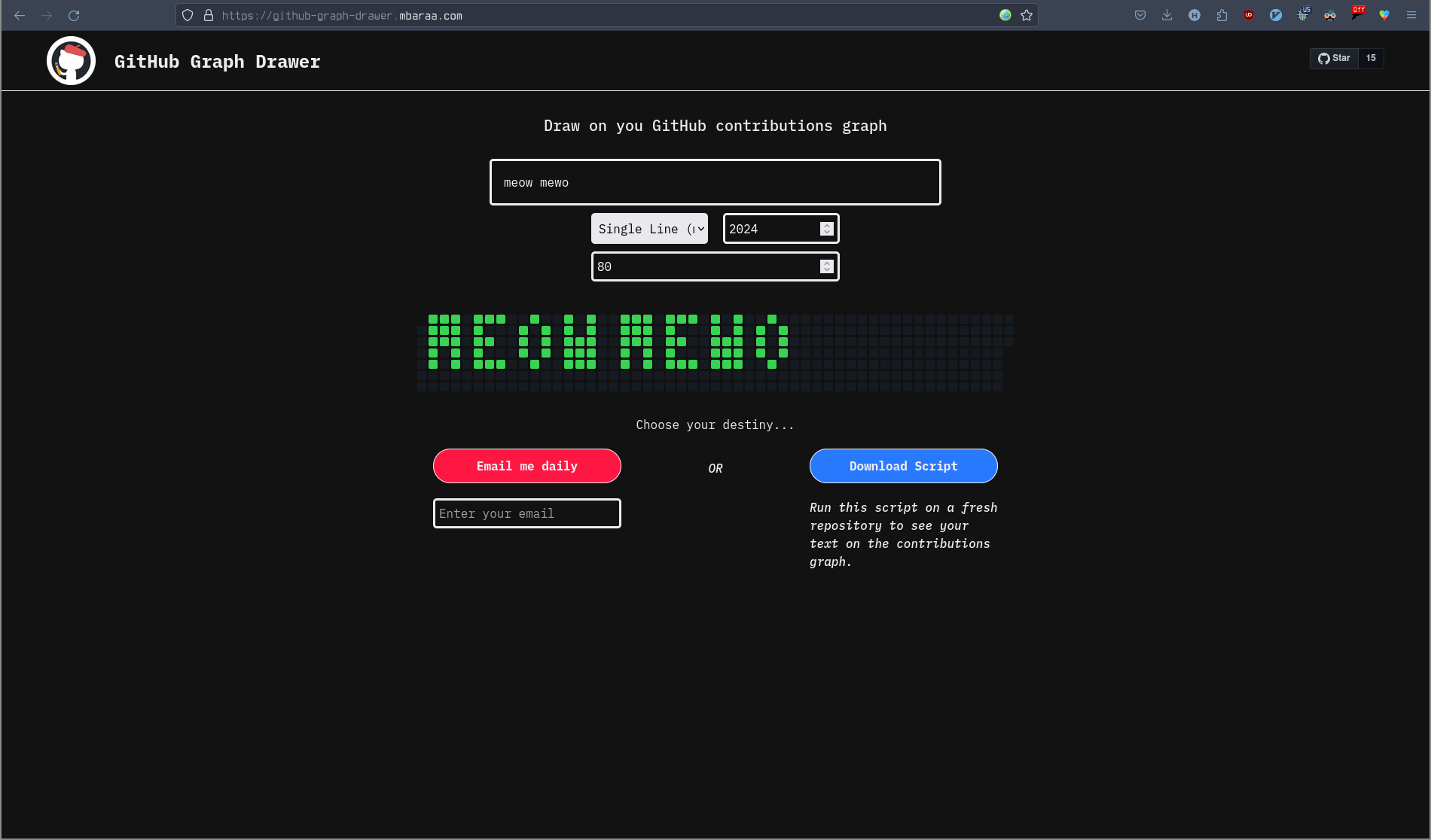 Github 그래프 서랍 - GitHub 기부금 그래프에 일부 텍스트를 입력하십시오 미디어 4