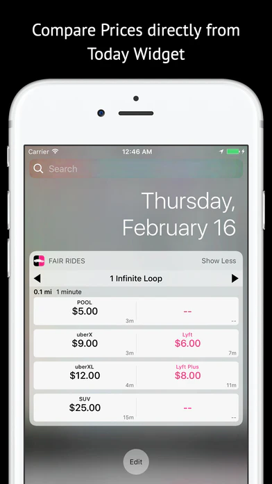 FairRide - Real Time Uber & Lyft Fare Comparision