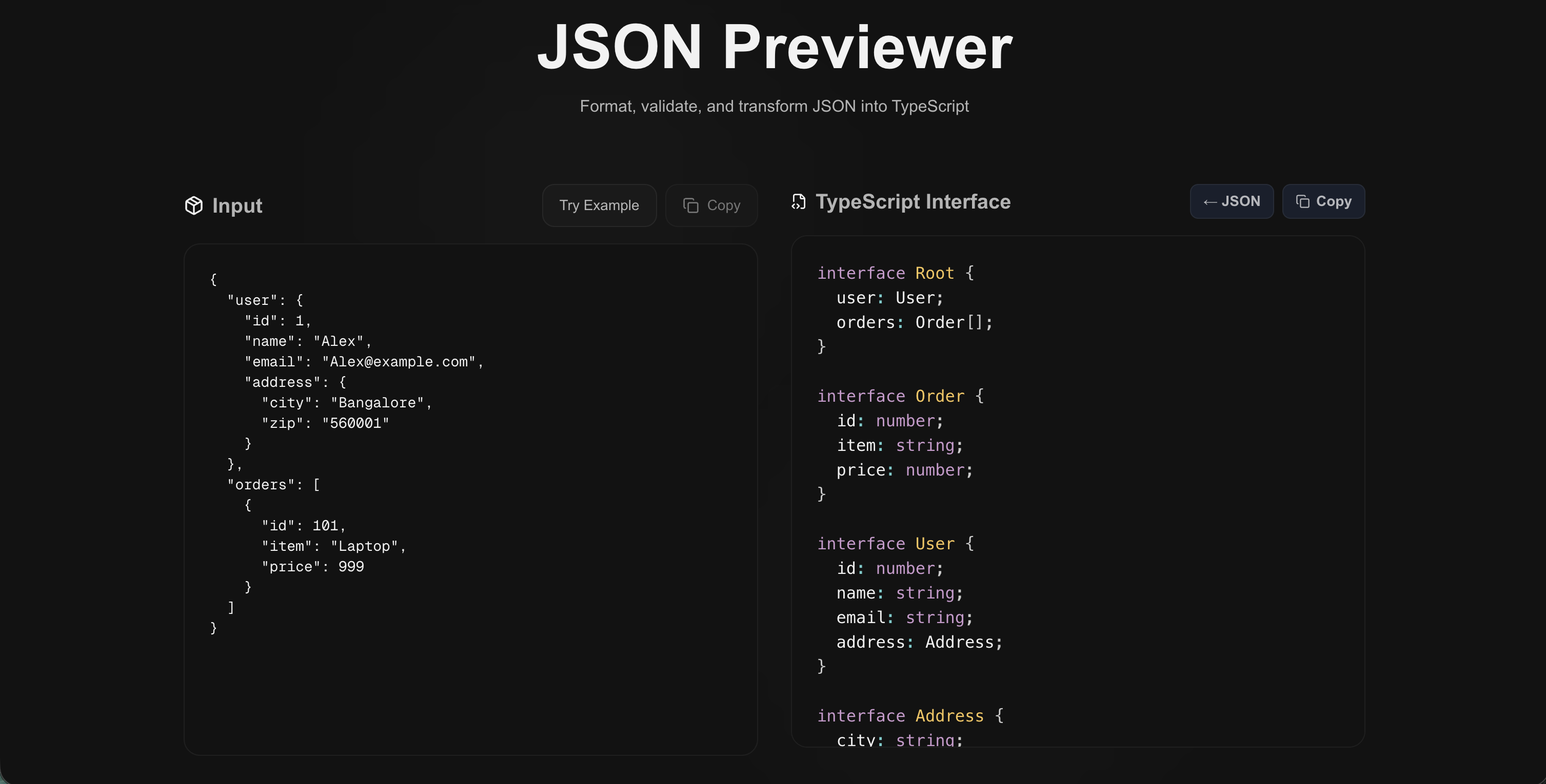 PJSON.live - Screenshot 2 preview