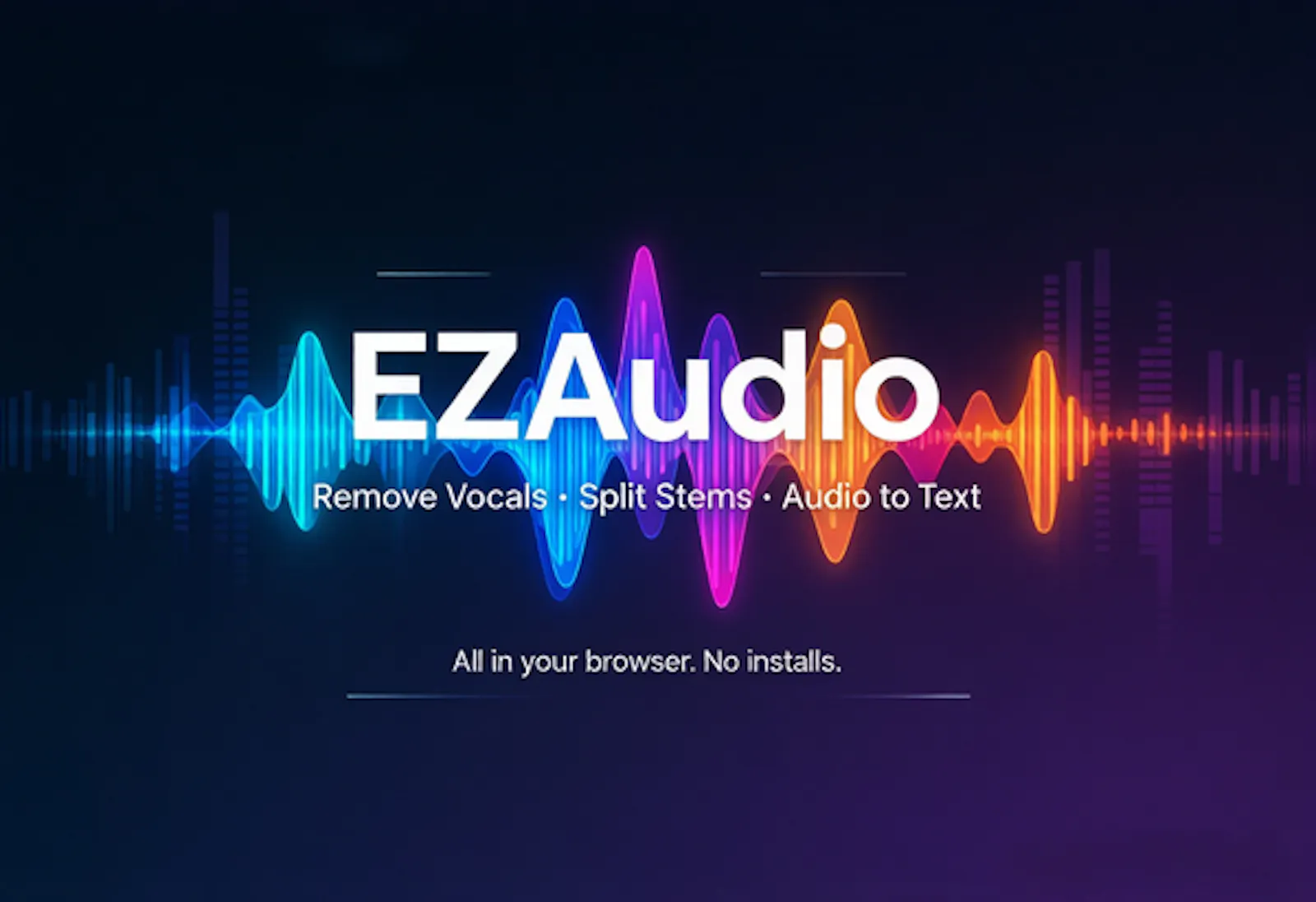 EZAudio is an online AI audio platform screenshot 1