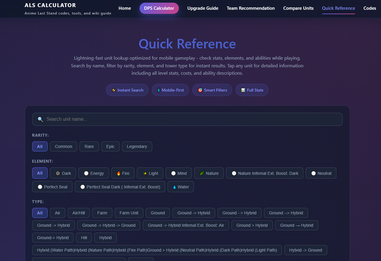 Anime Last Stand Calculator gallery image