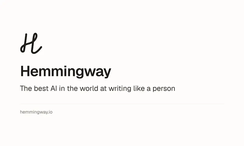Hemmingway AI screenshot 2