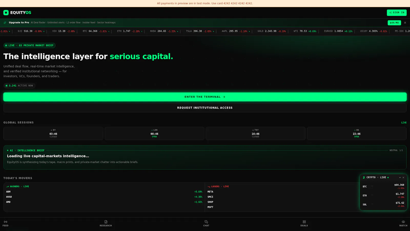 EquityOS screenshot 1